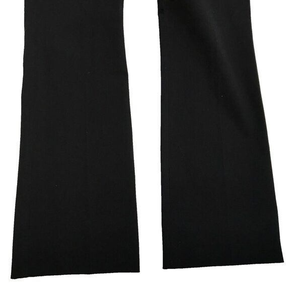 NWOT Helmut Lang High Rise Flare Pants Womens 6 Black Side Zip Button Stretch - Picture 9 of 12
